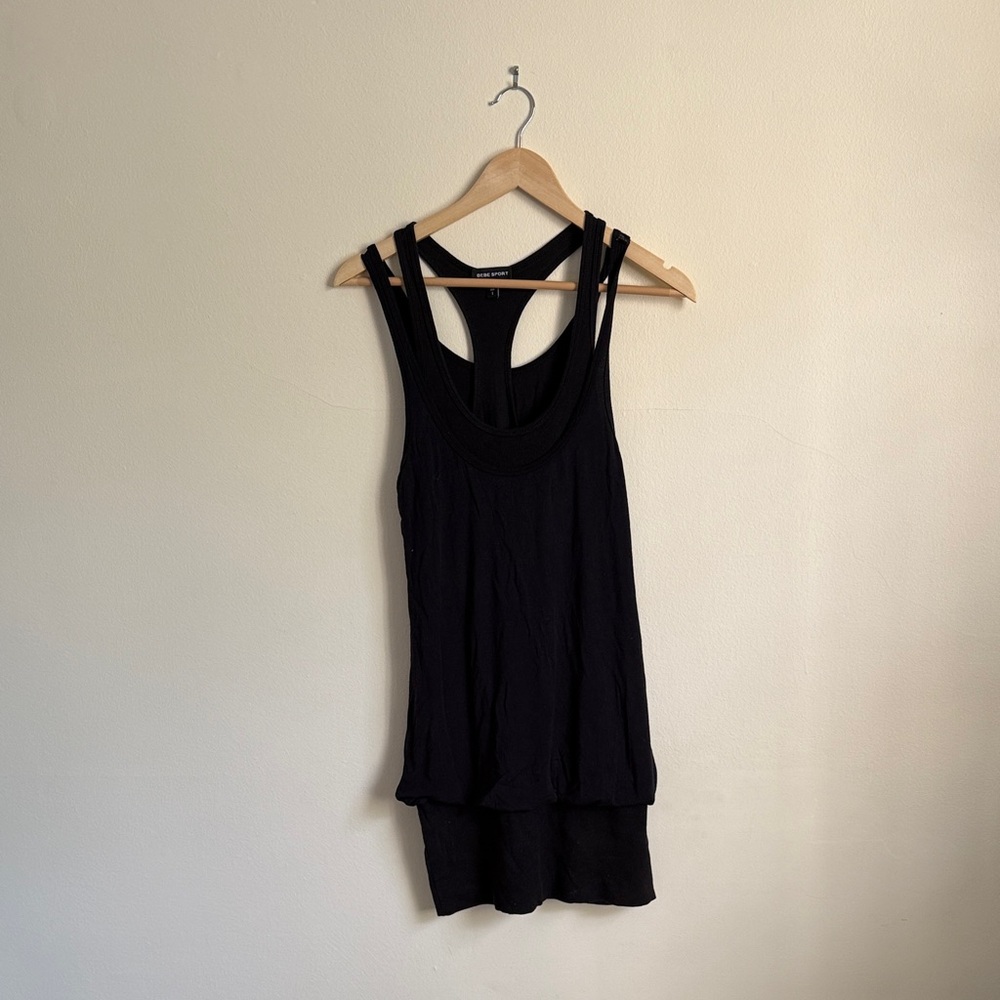 Bebe Sport Black Tank Top Dress